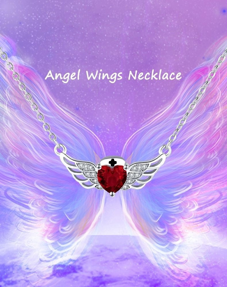 Angel Wings Inlaid Jewelry Fashion Romantic Necklace