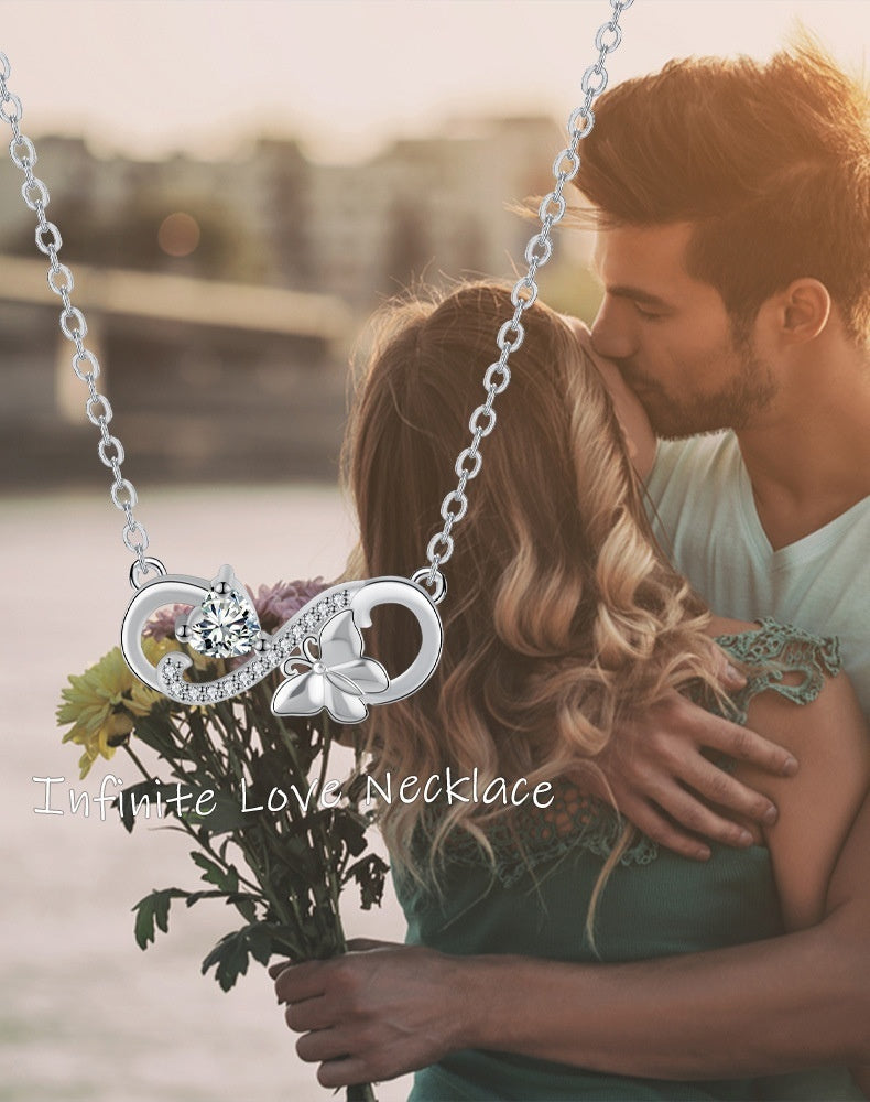 Infinite Symbol Butterfly Clavicle Chain
