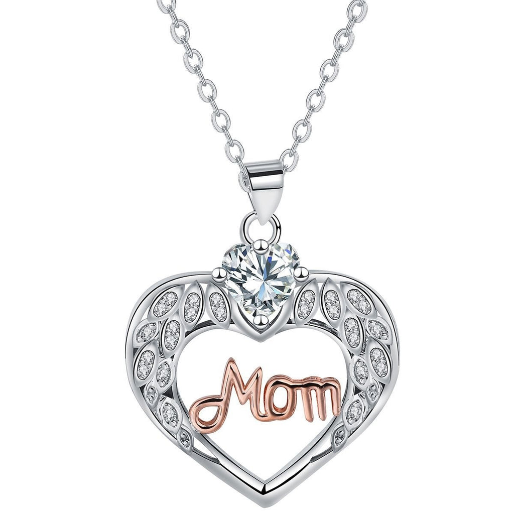Elegant Fashion Thick Heart-shaped Mom Necklace For Women