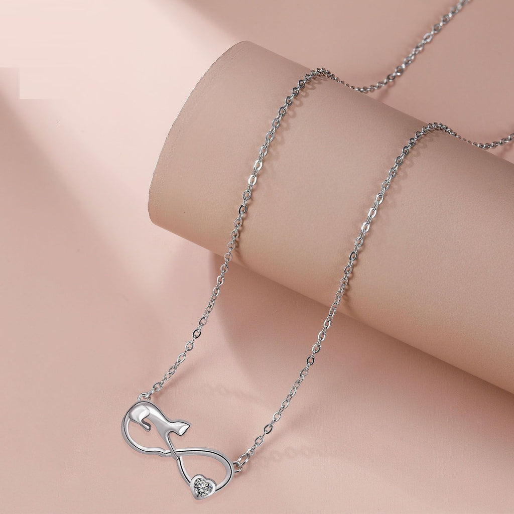 Infinite Symbol Necklace Cat Pendant European And American Style Jewelry Ornament