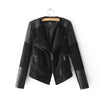 Spliced Faux Leather Suede Jacket Women Black Moto Coat Punk Camel Suede jaquetas couro Casaco chaquetas PU Slim Jacket