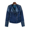 Spliced Faux Leather Suede Jacket Women Black Moto Coat Punk Camel Suede jaquetas couro Casaco chaquetas PU Slim Jacket