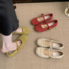 Low-cut French Vintage Suede Mary Jane Shoes Flat Shoes