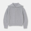 Casual Style Neck Wool Blend Knit Sweater