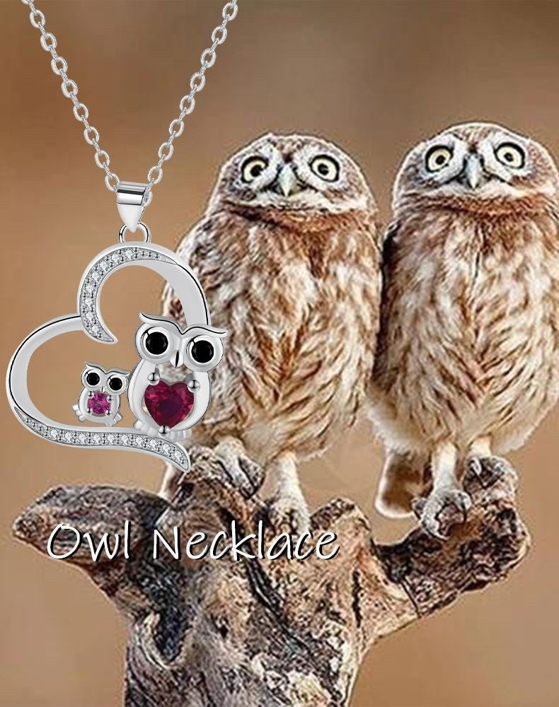 Cute Owl Red Necklace Female Cute Fashion Design