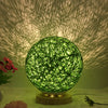 Amazon Hot Selling Creative Linen Table Lamp Novel and Unique LED Intelligent USB7 Color RGB16 Color Remote Control Rattan Ball Lamp