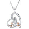 European And American Style Jewelry Fashion Personalized Love Girl And Cat Pet Necklace For Women