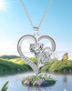 Bright Heart-shaped Butterfly Necklace For Women
