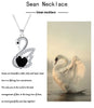 Fashion Simple Beautiful Black Swan Necklace Female With Hearts Zircon