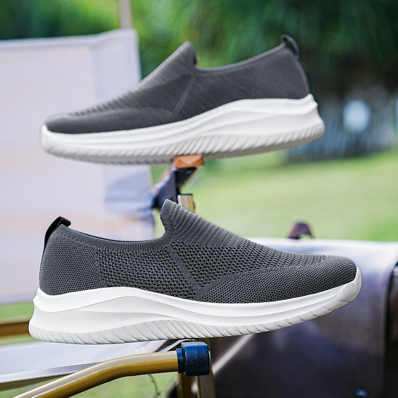 Mesh Flying Woven Breathable Loafers Comfortable All-match Shoes
