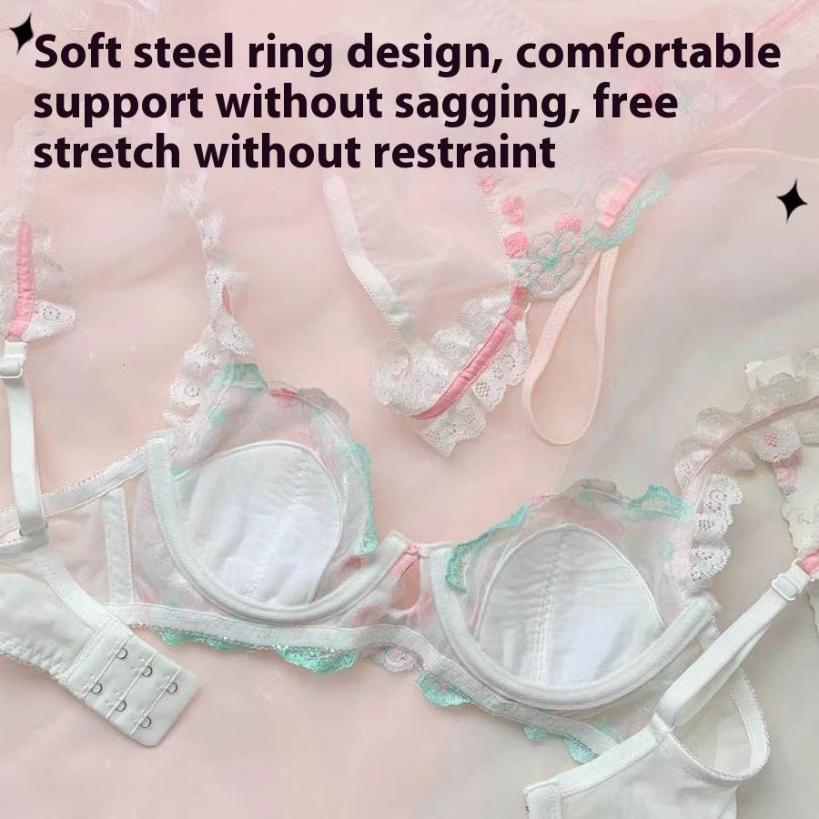 Lace Embroidery Lingerie Set