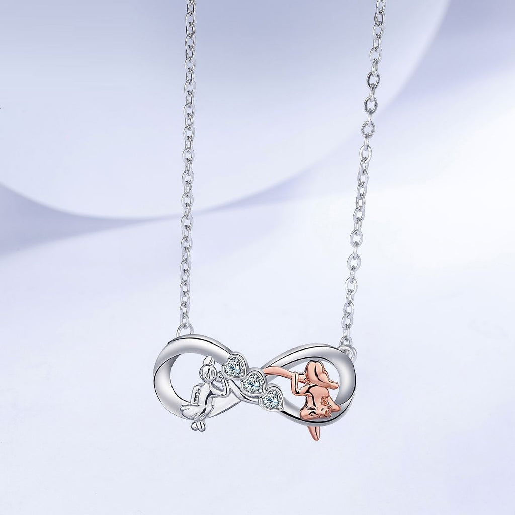 Infinite Symbol Sister Ladybro Necklace