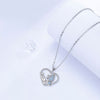 Heart-shaped Inlaid Butterfly Necklace Women's Romantic Fashion Clavicle Chain