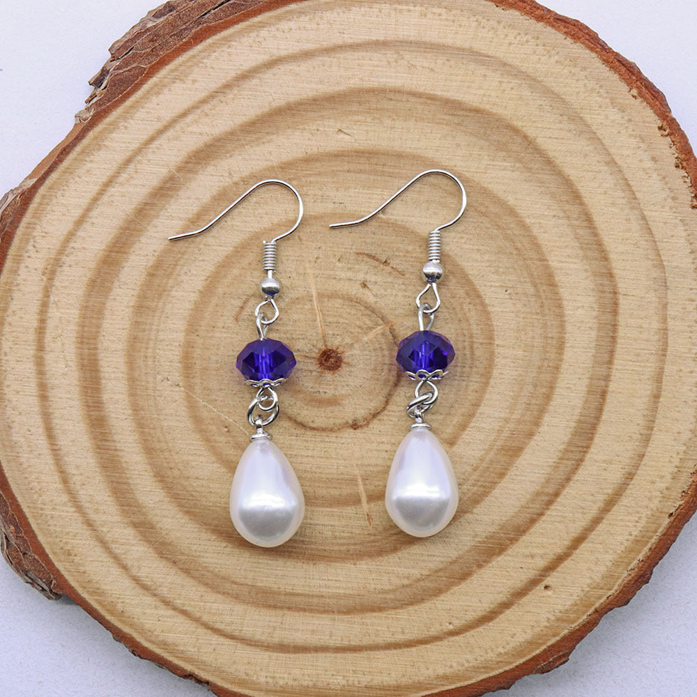 Chinese Style Light Luxury Safe Water Drop Pearl Tassel Earrings
