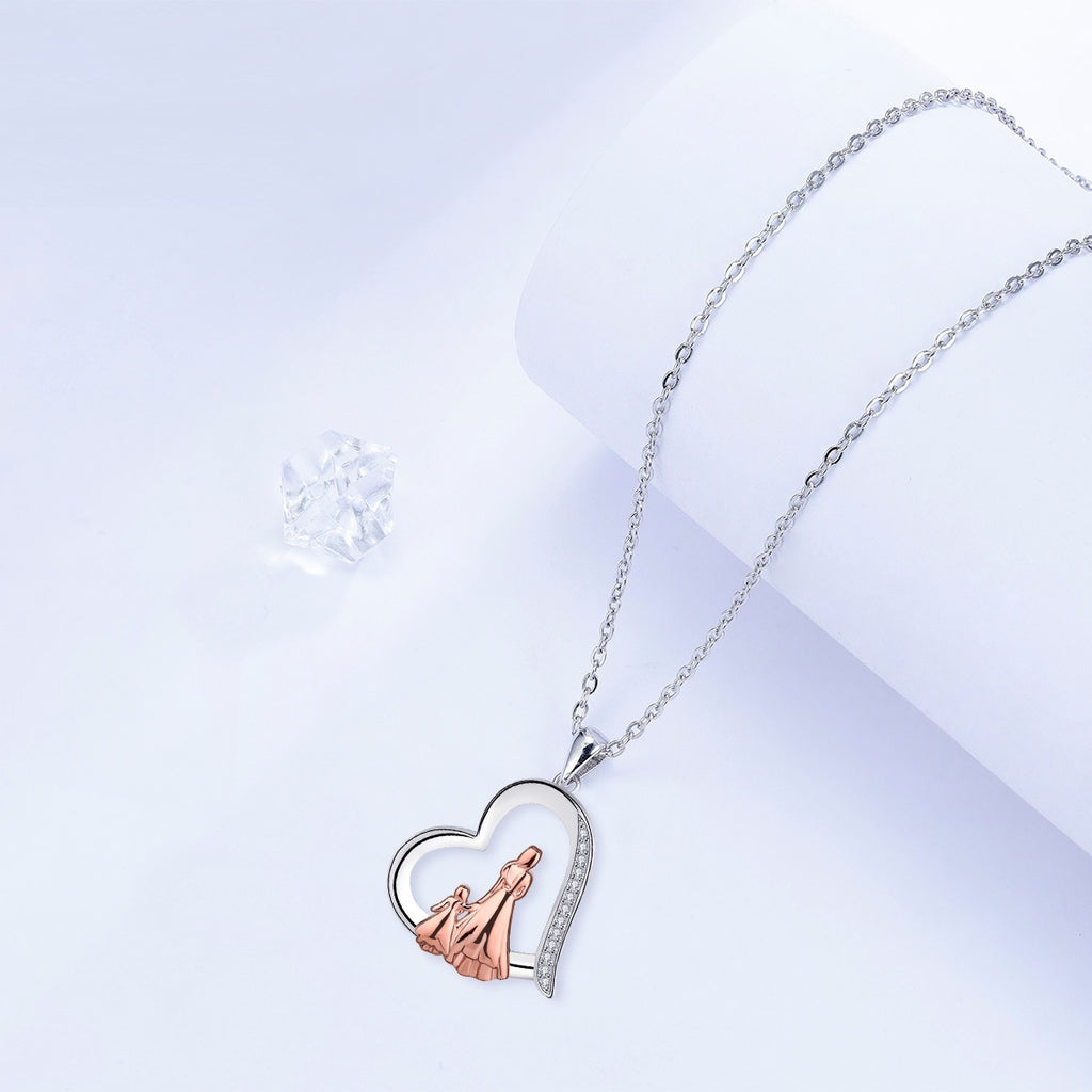 Mother And Women Stylish Elegant Necklace Female With Hearts