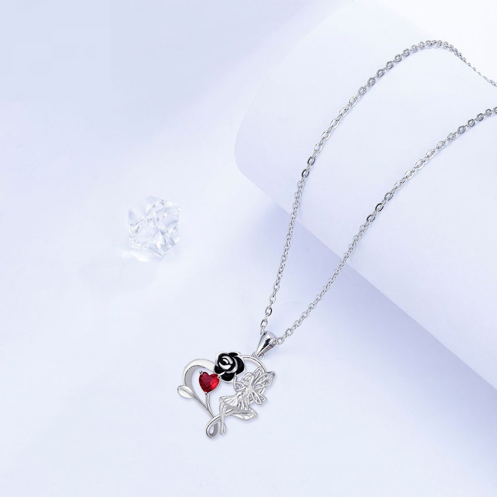 European And American Fashion Rose Flower Fairy Section Necklace Female Romantic