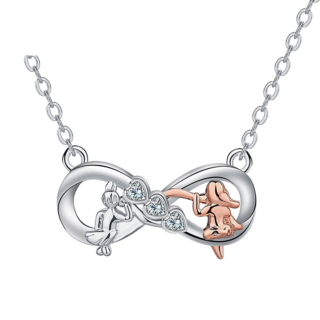 Infinite Symbol Sister Ladybro Necklace