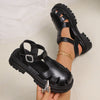 Sandals Summer New Style Back Empty Buckle Front Toe Cap Hollowed Women's Shoes