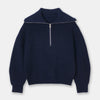 Casual Style Neck Wool Blend Knit Sweater