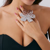 Ins Exaggerated Metal Beating Flower Collar