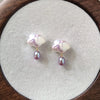 Clouds Shaped Freshwater Pearl Ear Studs