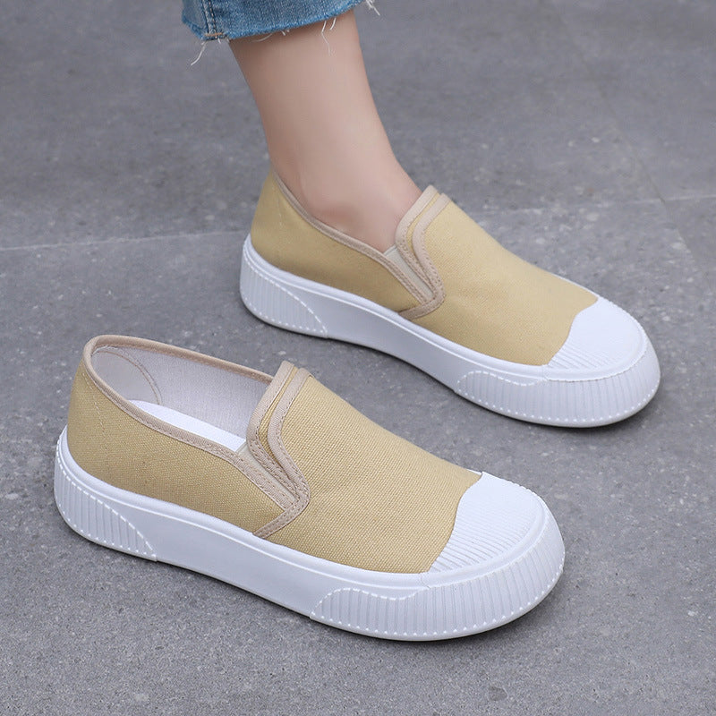 Women's Thick-soled Round Toe Soft Bottom Low-top Casual Shoes