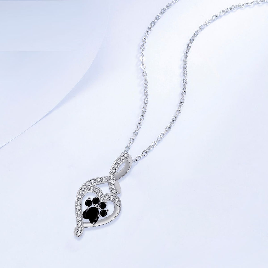 Infinite Symbol Love Paw Print Necklace For Women