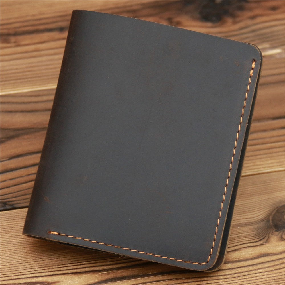 Men's Crazy Horse Leather Wallet European And American Retro