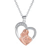 My Heart-shaped Necklace In My Mother's Arms Is A Gift For My Mother