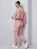 Flap Detail Jacket With Tie Front Cargo Pants