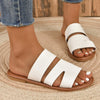 Casual Summer One-line Flat Plus Size Women's Slippers