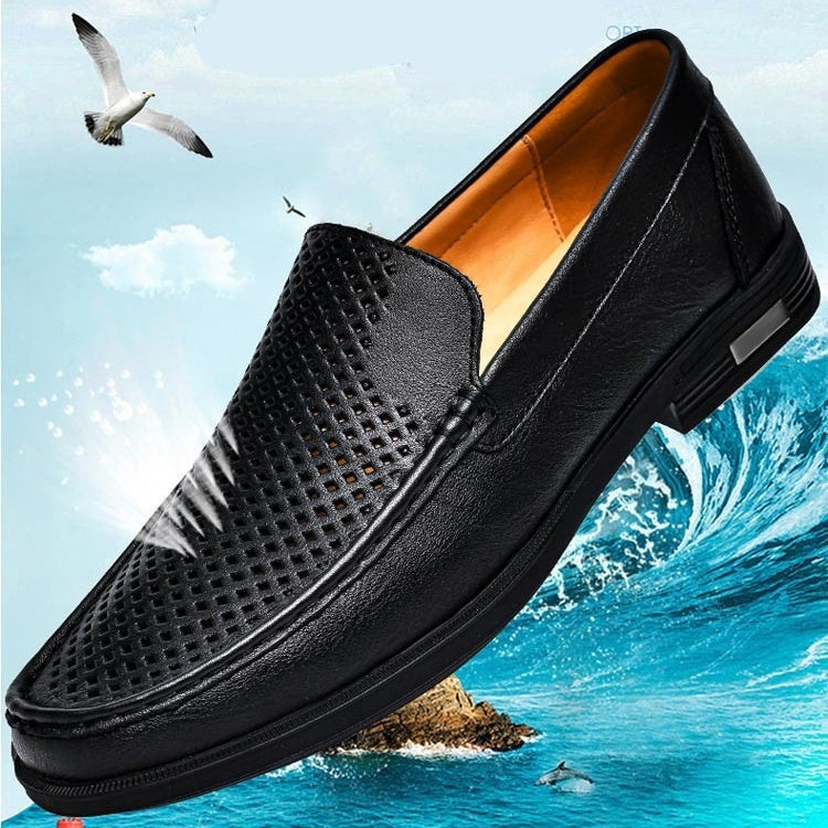 Breathable One Foot Leather Shoes With Leather Covers