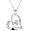 Mother And Daughter Ornament Necklace Female With Hearts Clavicle Chain