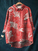 Women's Casual Floral Art Retro Loose Shirt