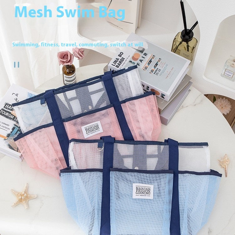 Mesh Cosmetic Large Capacity Bath Wash Beach Bag