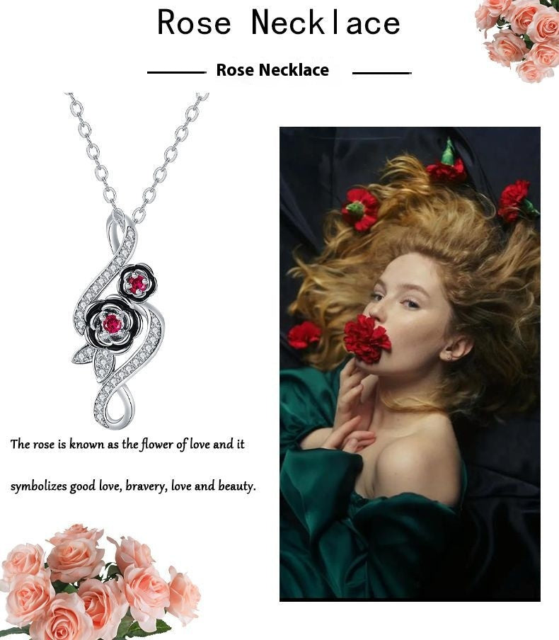 Simple Infinite Rose Necklace For Women