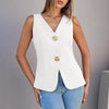 Vest Jacket Women's Slit Slim Fit