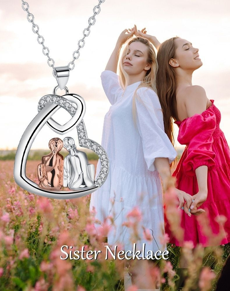 Love Sisters Necklace Female Clavicle Chain Girlfriends' Gift Gift