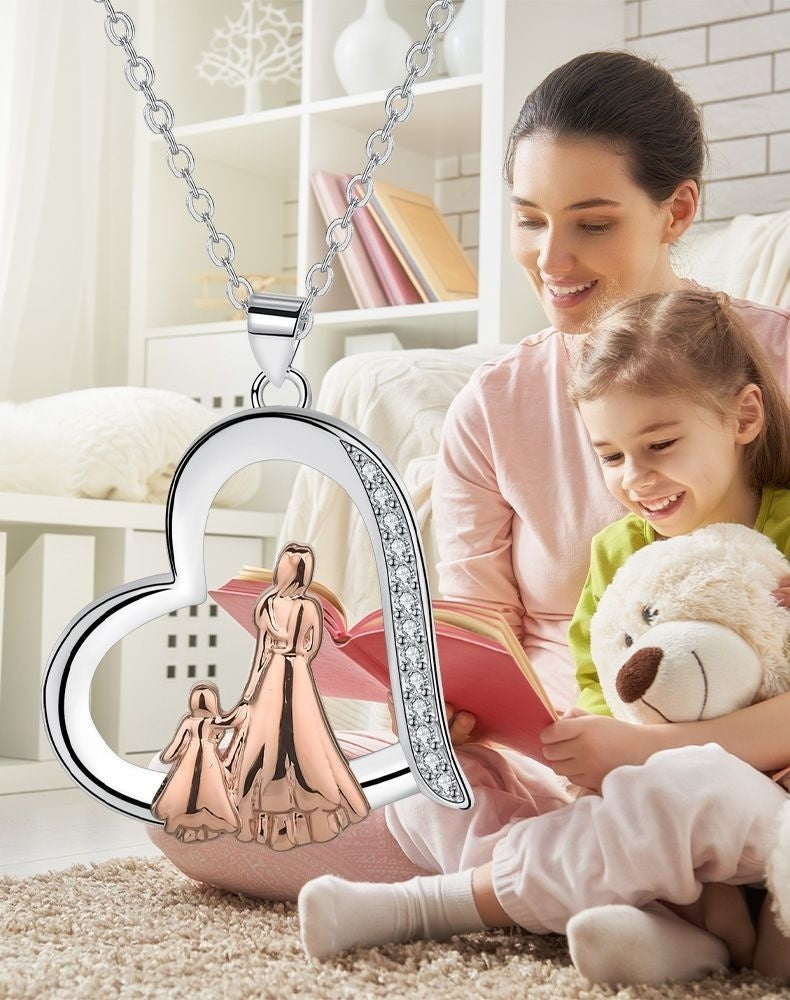 Mother And Women Stylish Elegant Necklace Female With Hearts