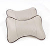 2 PCS Leather Car Neck-Rest Pillow with Multi Color