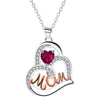 High-grade MOM Necklace Women's Mother's Day Jewelry Heart-shaped Pendant