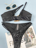 Women Bikini Serpentine Pattern Swimsuit Three Point Tight Swimwear