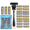 Stainless Steel Vintage Manual Three Layer Razor Blade Set