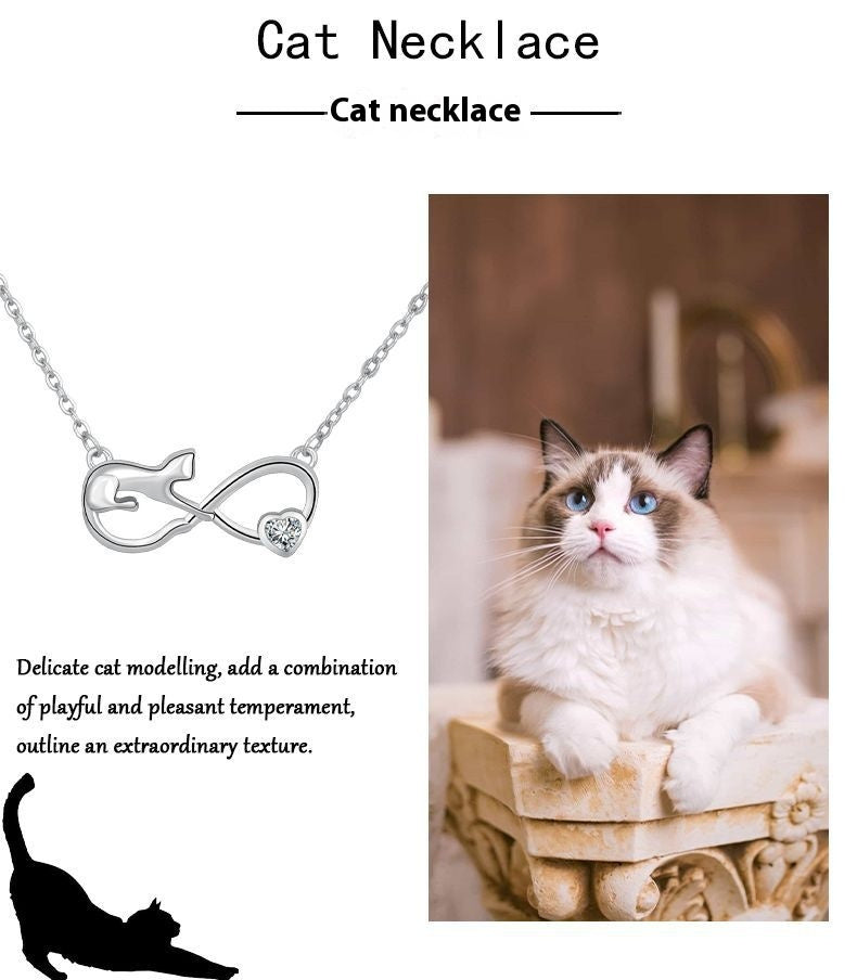 Infinite Symbol Necklace Cat Pendant European And American Style Jewelry Ornament