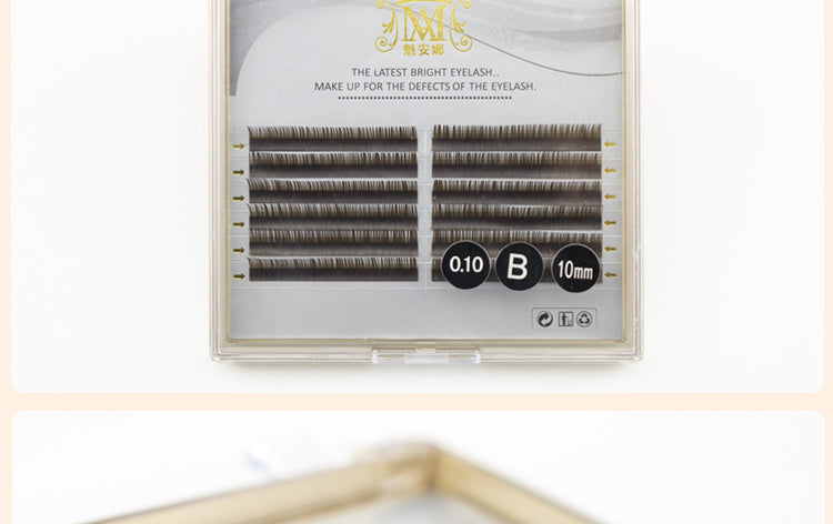 Brown planted false eyelashes