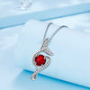 Fishtail Loving Heart Zircon Pendant Necklace Fashion Simple