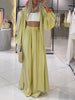 Solid Color Long Sleeve Cardigan & Elastic Waist Pants Set