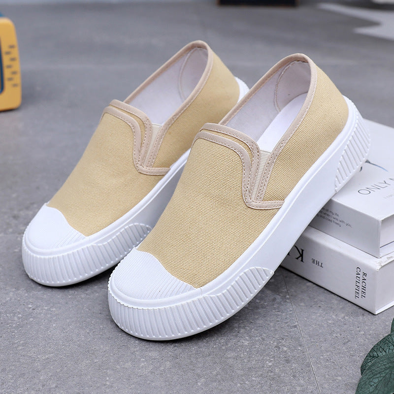 Women's Thick-soled Round Toe Soft Bottom Low-top Casual Shoes