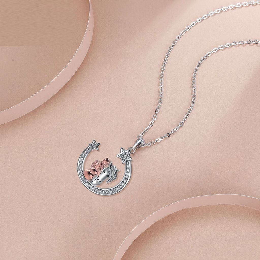 Girl And Horse Necklace Personalized Jewelry