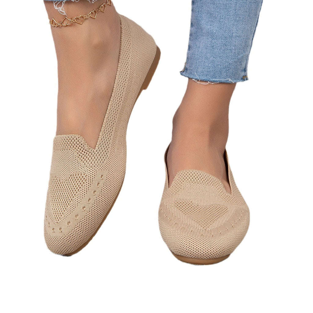 Fly Woven Mesh Low-cut Slip-on Lazy Flat Women's Casual Shoes